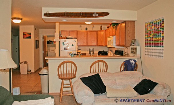Kitchen & Snack Bar from Living Room