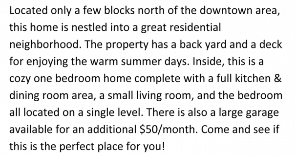 Additional Description Text
