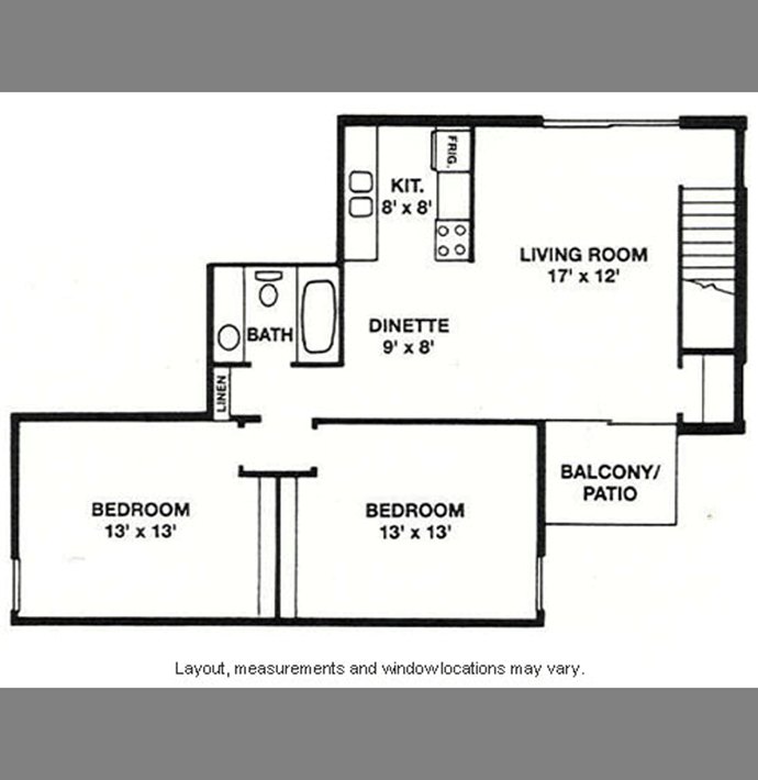 Typical 2-Bedroom Floor Plan