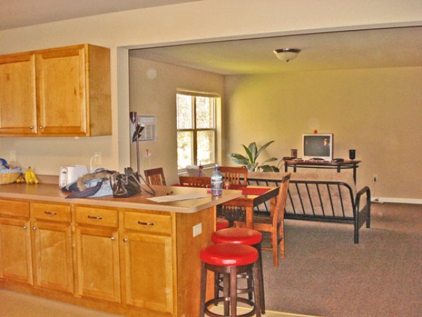 Kitchen to Dining Area & Living Room