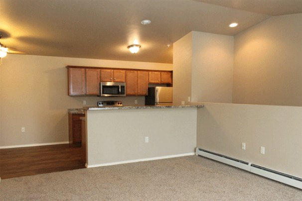 Kitchen & Dining Room from Living Room