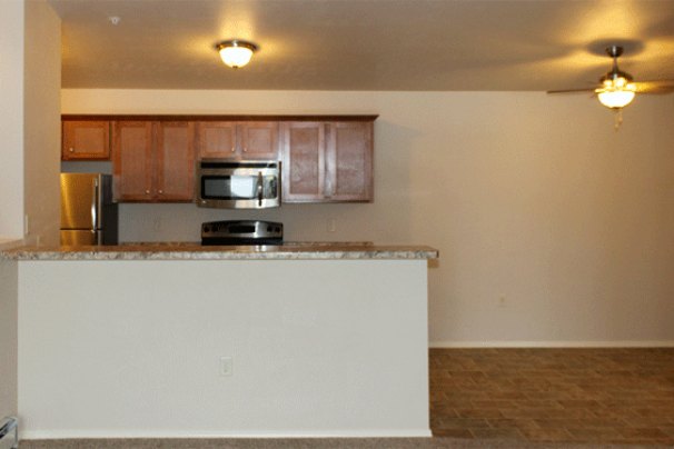 Kitchen & Dining Room from Living Room
