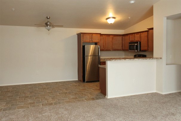 Kitchen & Dining Room from Living Room