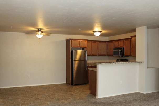 Kitchen & Dining Room from Living Room