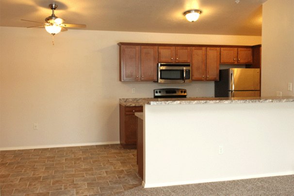 Kitchen & Dining Room from Living Room