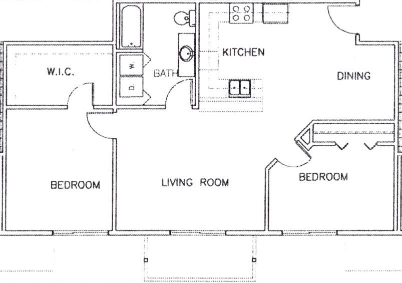 2-Bedroom / 2-Bathroom Floor Plan B 2-Bedroom / 2-Bathroom Floor Plan B