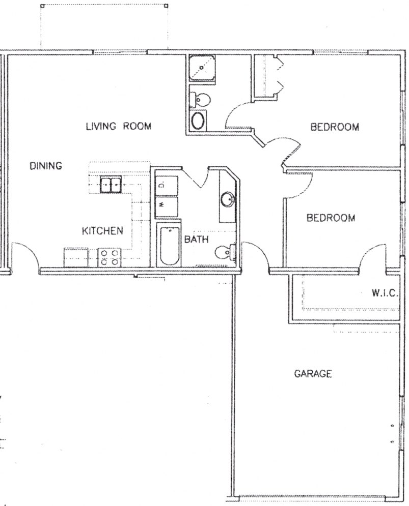 2-Bedroom / 2-Bath / 2-Car Garage Floor Plan