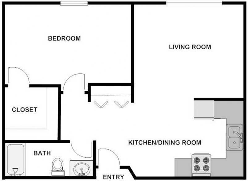 1-Bedroom Floor Plan 1-Bedroom Floor Plan