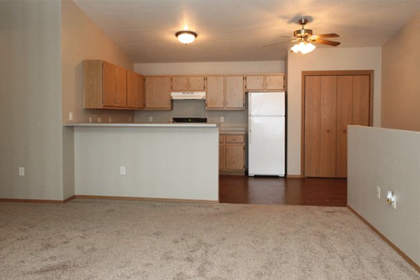 Snack Bar Kitchen from Living Room