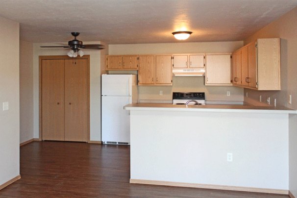 Kitchen & Dining from Living Room