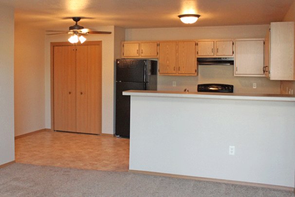 Kitchen & Dining from Living Room