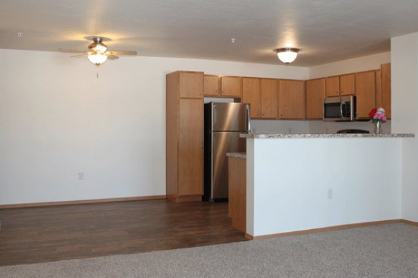 Kitchen & Dining from Living Room