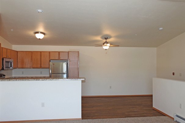 Kitchen & Dining from Living Room