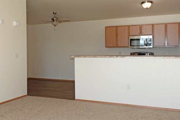 Kitchen & Dining from Living Room