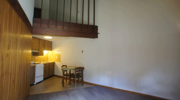 Kitchen and Loft from Living Room