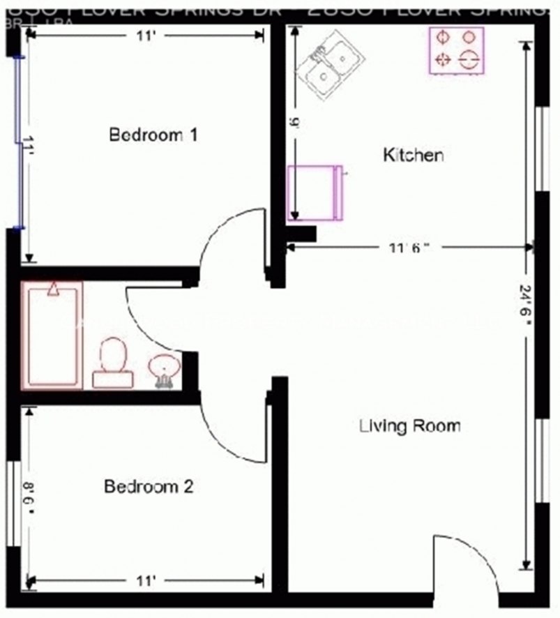 2-Bedroom Floor Plan