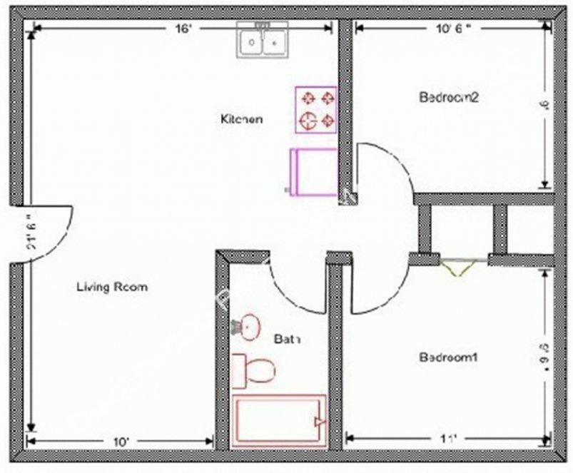 2-Bedroom Floor Plan
