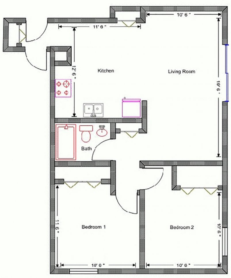 Floor Plan - Lower Units