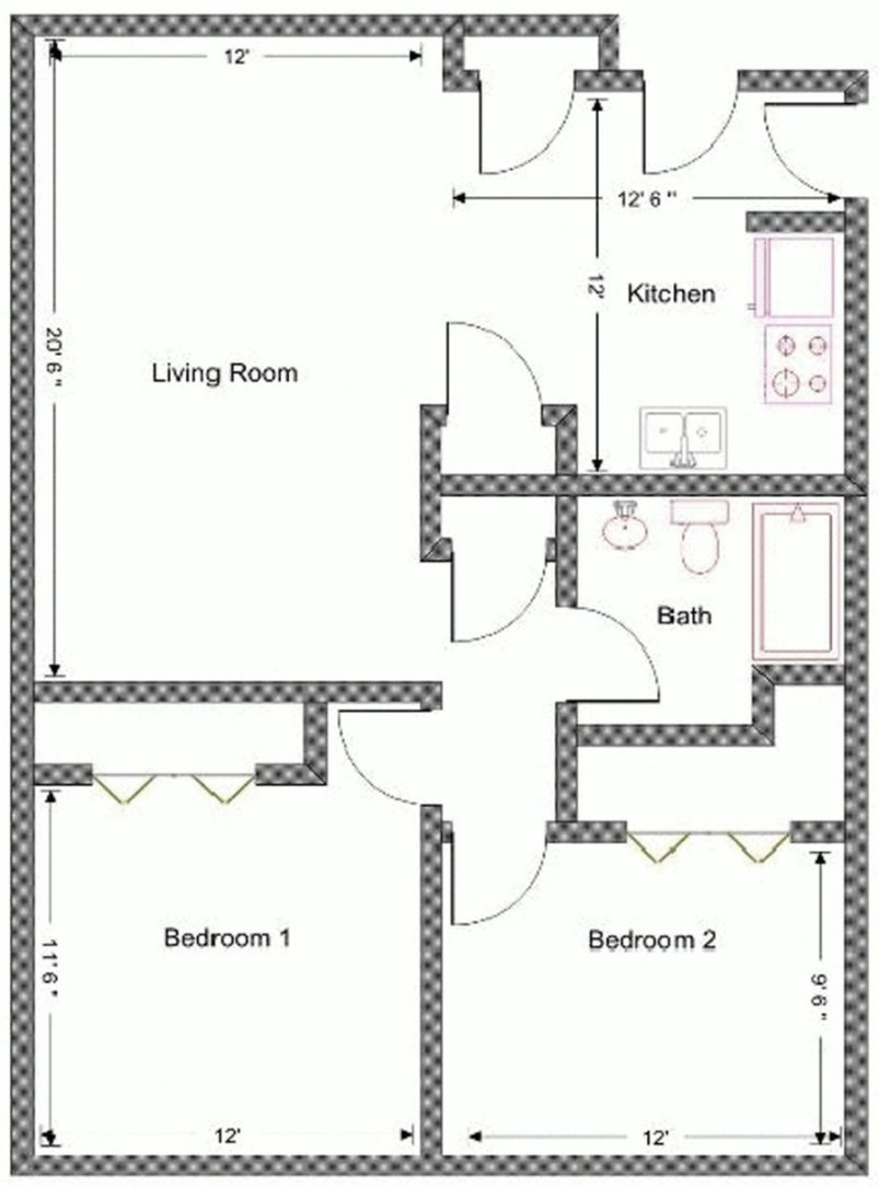 2-Bedroom Floor Plan