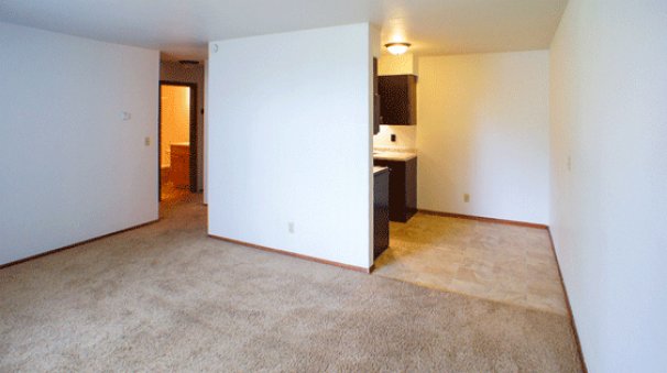 Living Room to Dining and Kitchen