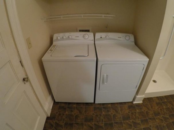 Laundry in bathroom